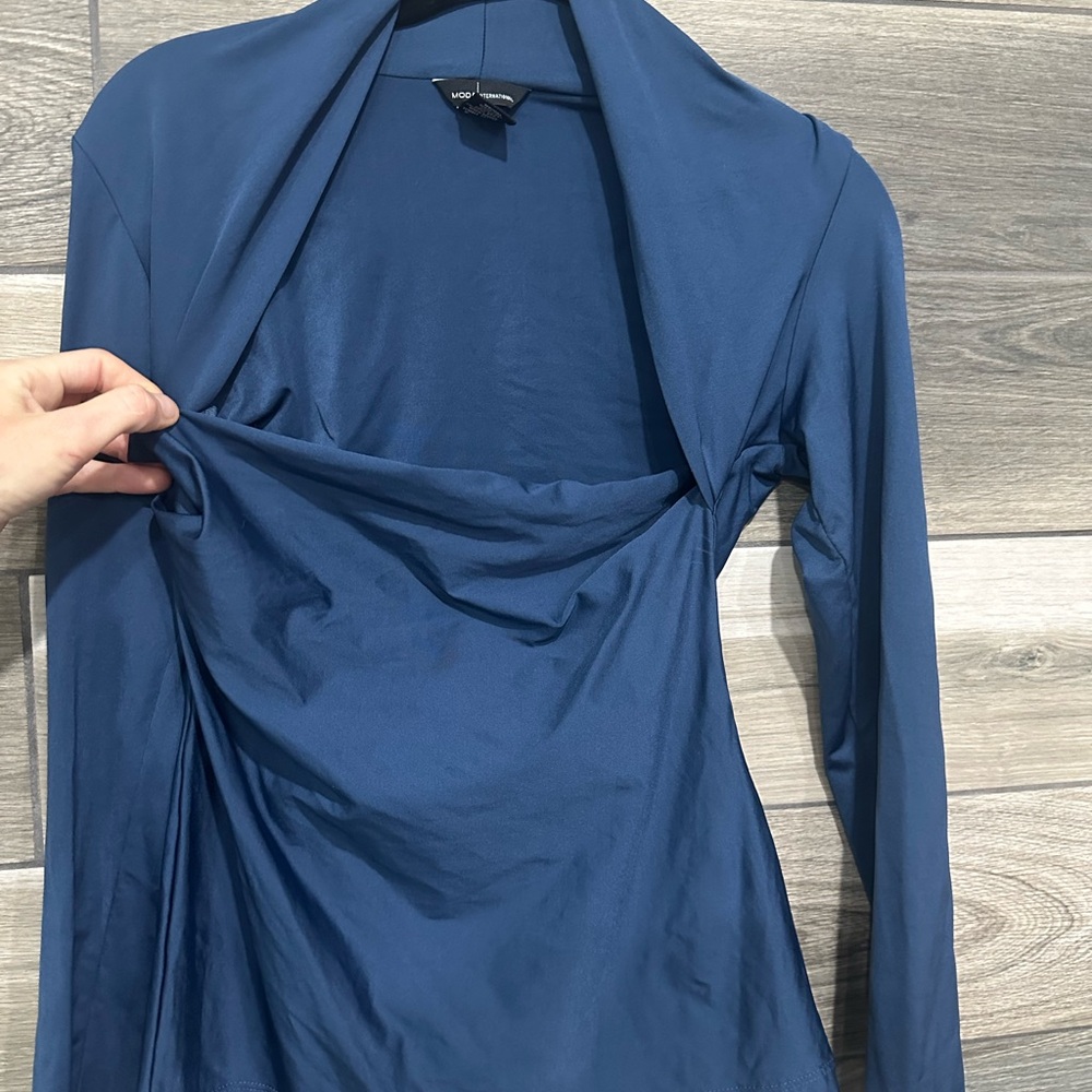 Moda International Deep Blue blouse